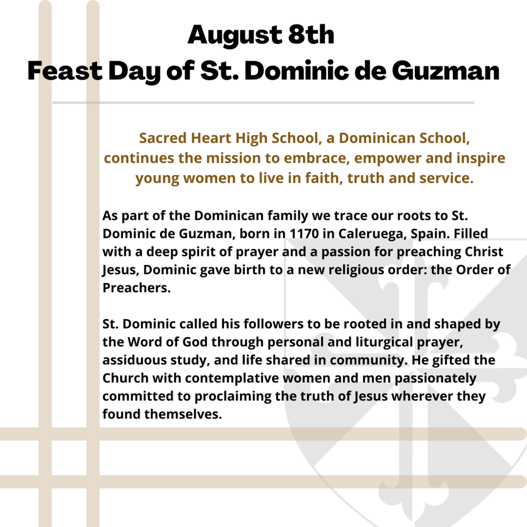 Feast Day of St. Dominic de Guzman